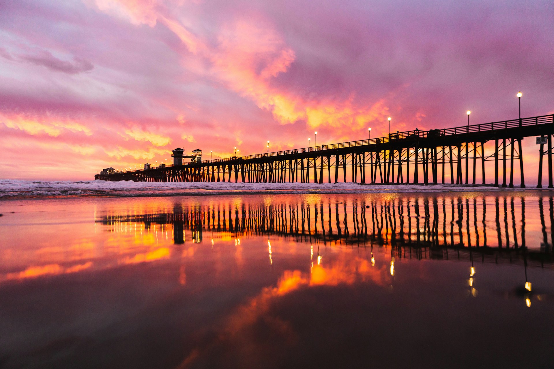 Stop by the Oceanside Pier at sunset