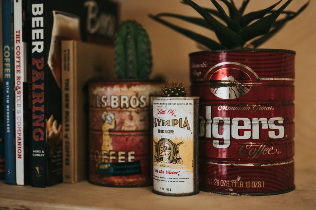 Vintage coffee tins